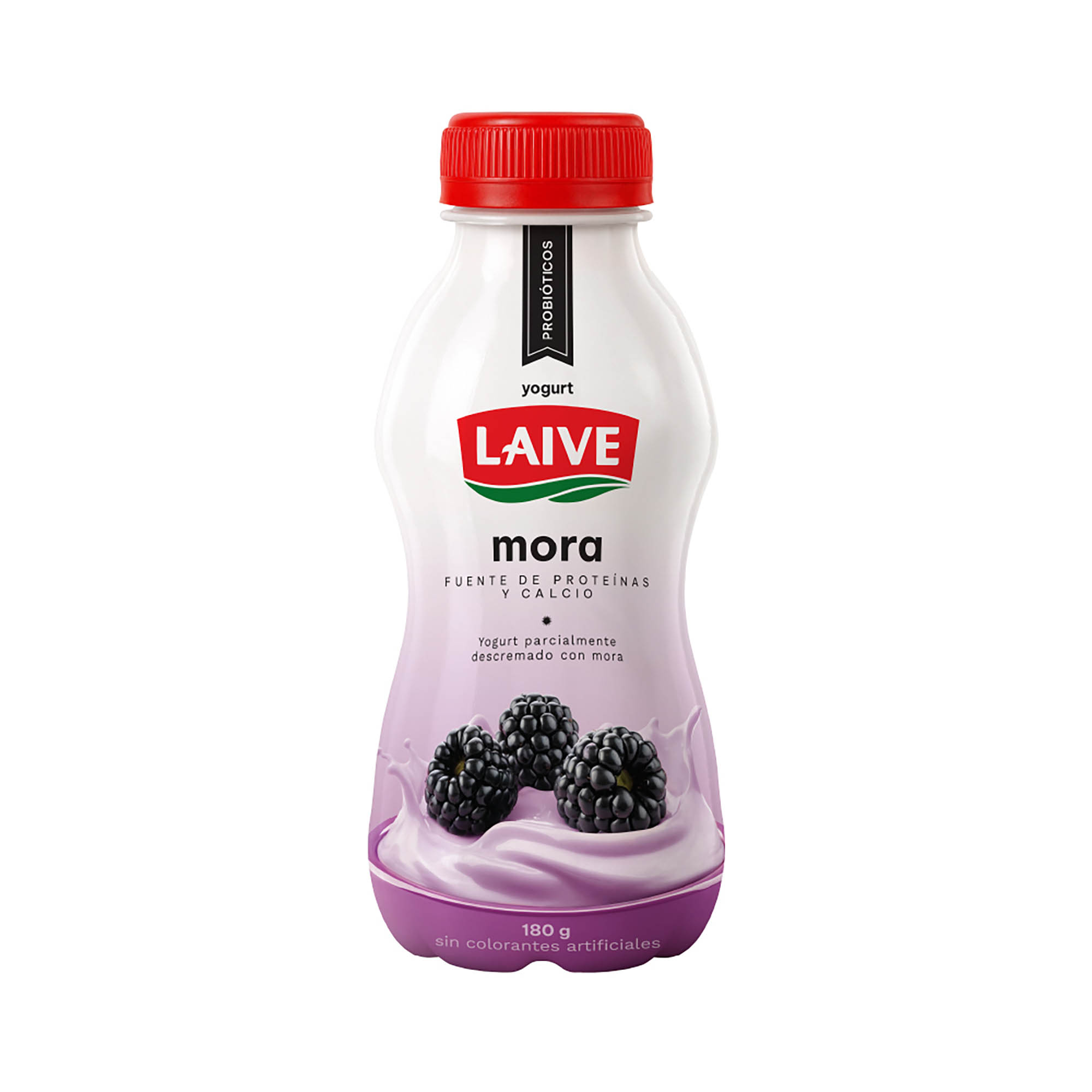 Yogurt Probiótico LAIVE Sabor a Mora Botella 180g