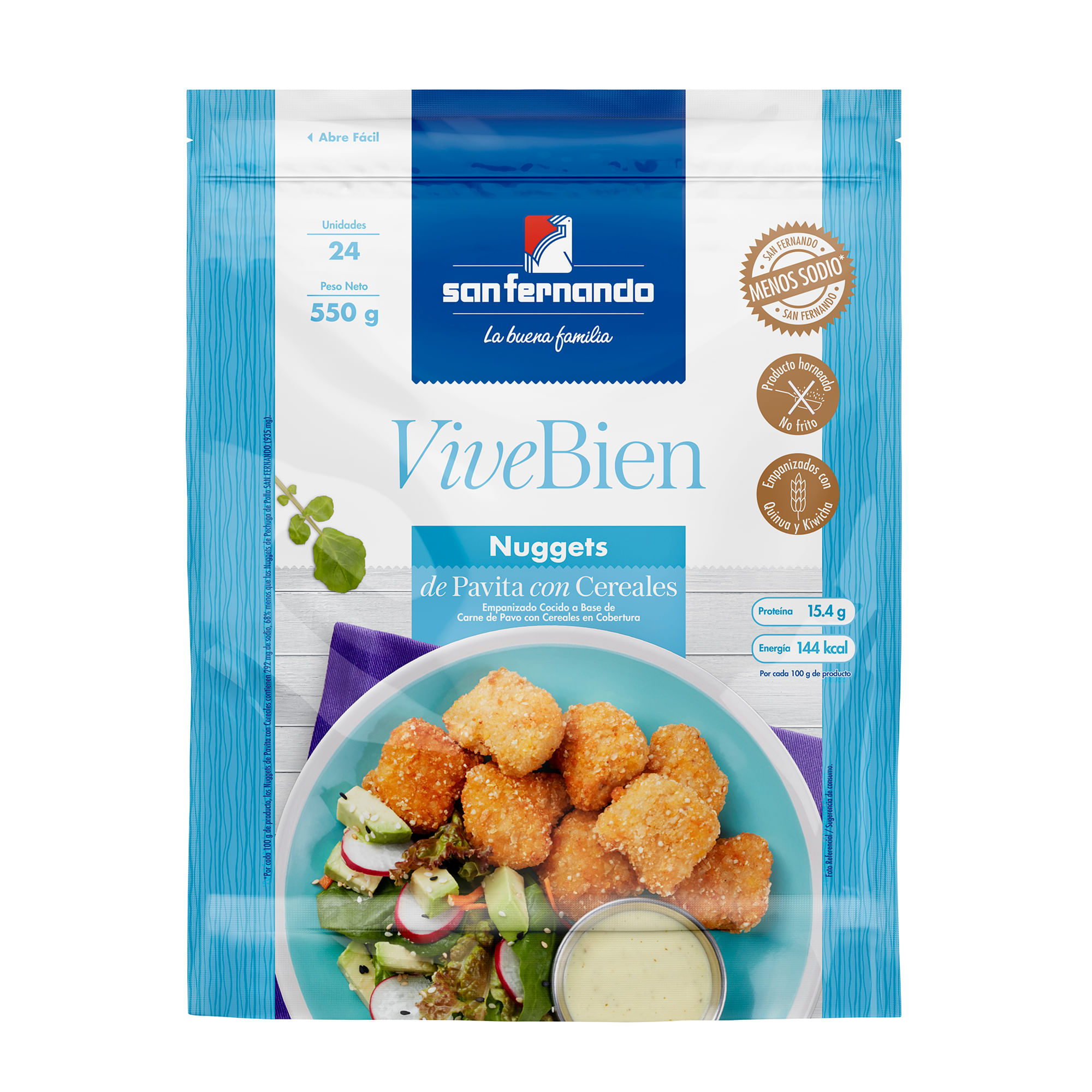 Nuggets de Pavita con Cereal SAN FERNANDO Bolsa 24un