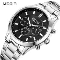 RELOJ HOMBRE MEGIR 2150G NEGRO ANALÓGICO CON CRONOGRAFO Negro