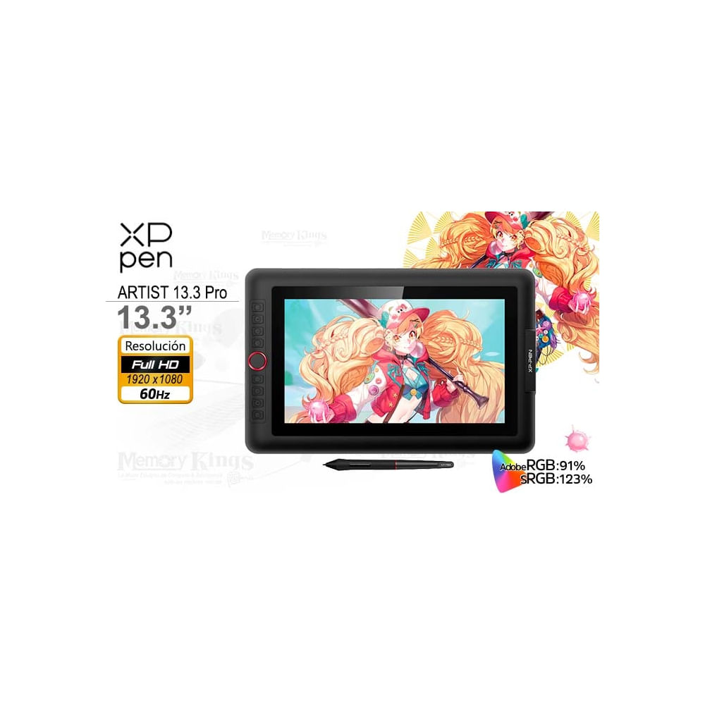 Pantalla XP-Pen Artics 13.3 Pro V2 Full HD | Tableta gráfica profesional | Multicolor y portatil