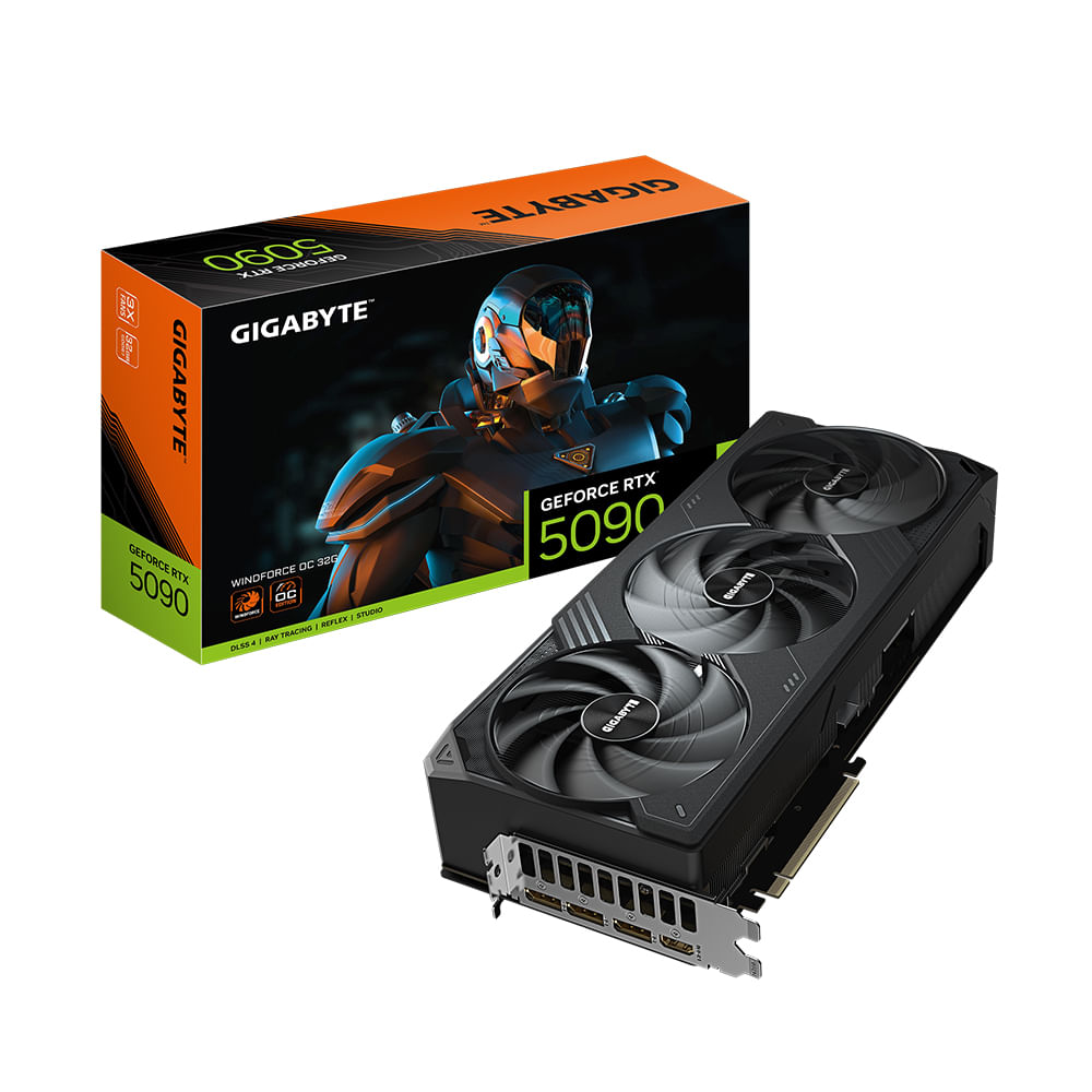 Tarjeta Gráfica Gigabyte GeForce RTX 5090 Windforce OC 32GB - Rendimiento Avanzado y Diseño Eficien