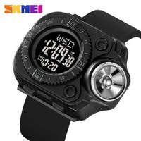 Reloj Skmei 2187 Linterna Correa silicona. Negro