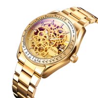 Reloj Skmei 9194 Dorado MECANICO Tourbillon AUTOMATICO. Azul