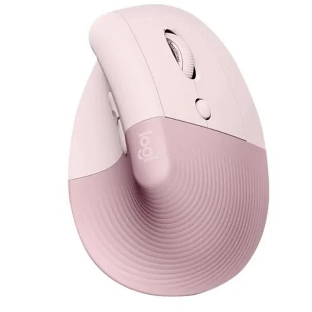 Mouse Logitech Vertical MX Lift Bluetooth Ergonómico - Rosado
