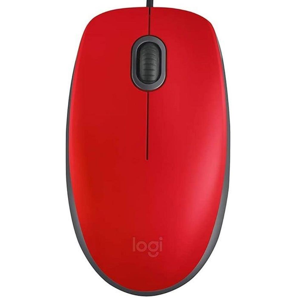 Mouse Logitech M110 Silent  Rojo