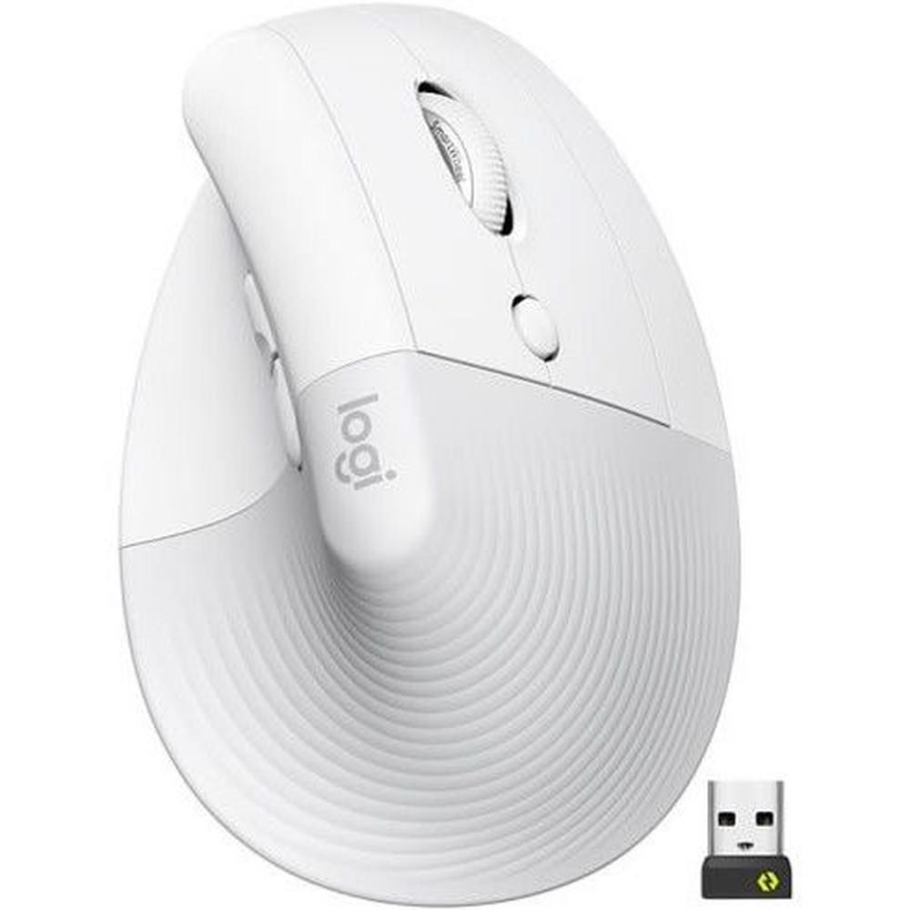 Mouse Logitech Vertical MX Lift Bluetooth Ergonómico - Blanco