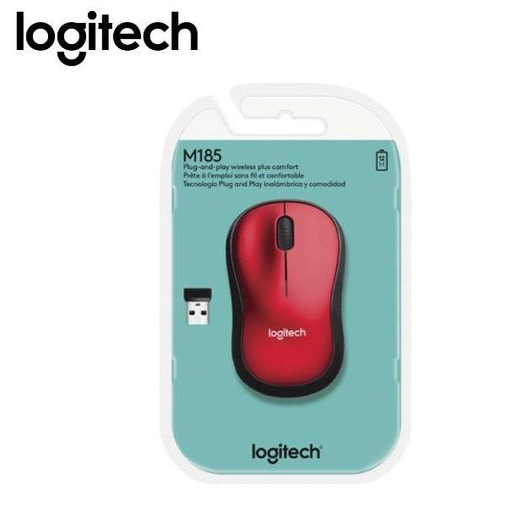 Mause inalambrico logitech M185 Rojo