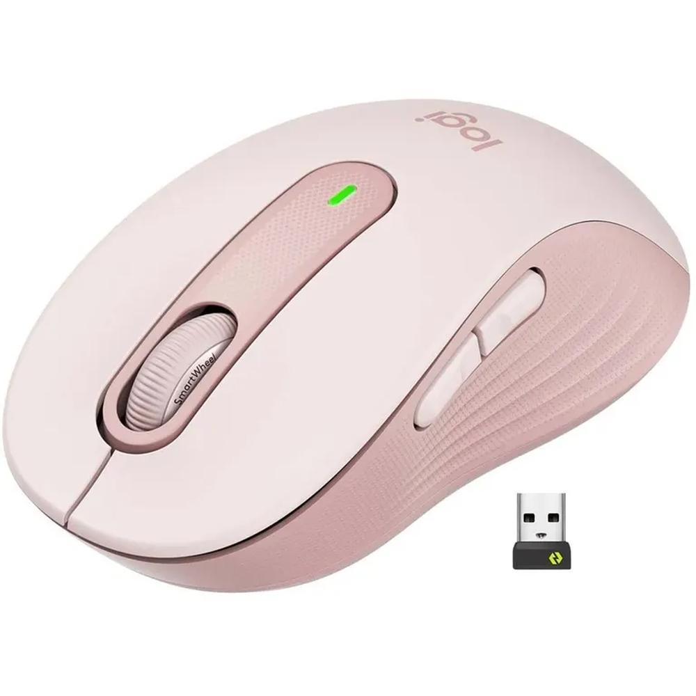 Mouse Logitech Inalámbrico Signature M650 Rosado