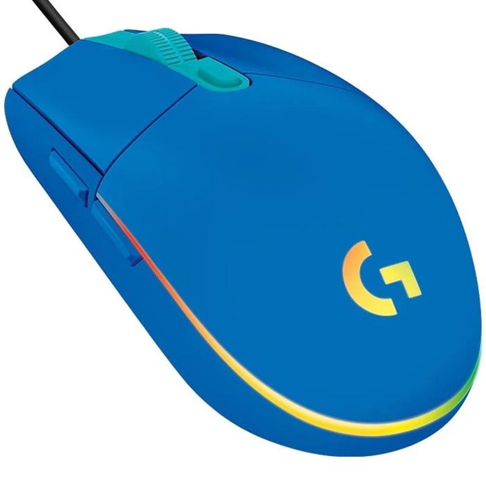 Mouse Logitech G203 AZUL- RGB LIGHTSYNC Con 6 Botones Para Juegos