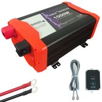 Inversor de Corriente 12v A 220v 1000w 2 Usb 2 Sockets Onda Pura Lcd