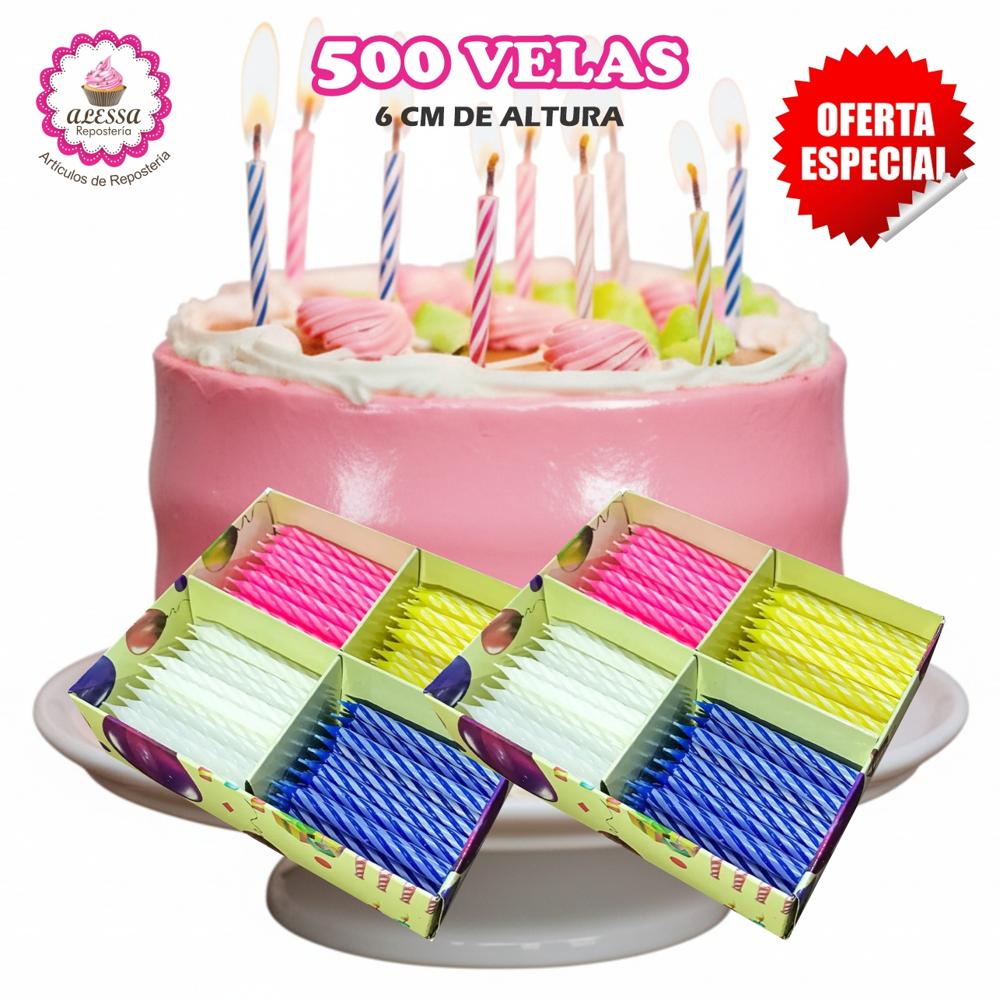Kit de 500 Velas de Cumpleaños y Celebraciones para Repostería
