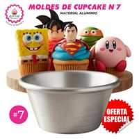 Molde de Cupcake Número 7 de Aluminio para Reposteria 1 docena