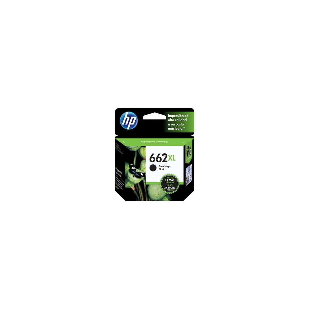 Cartucho de tinta HP 662XL negro original para inyección de tinta - Alta capacidad y calidad superi