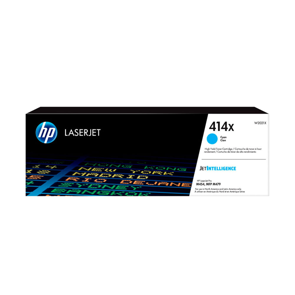 Toner HP 414X Cian Original - Alta capacidad 6000 páginas, calidad de impresión excepcional