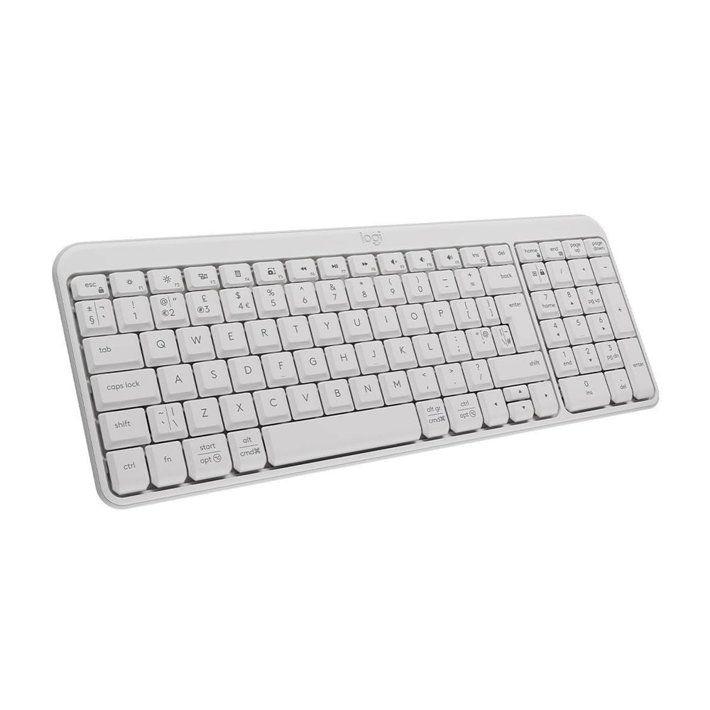 Teclado Logitech K250 Bluetooth Compacto Blanco - Ideal para Escritura Eficiente y Portátil