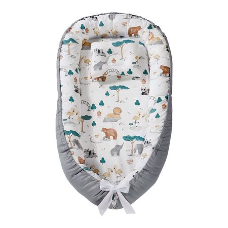 Colecho para Bebes Multifunción Seguro, Cómodo y Portátil Zoo Colecho para Bebes Multifunción Diseño Animalitos del Zoológico