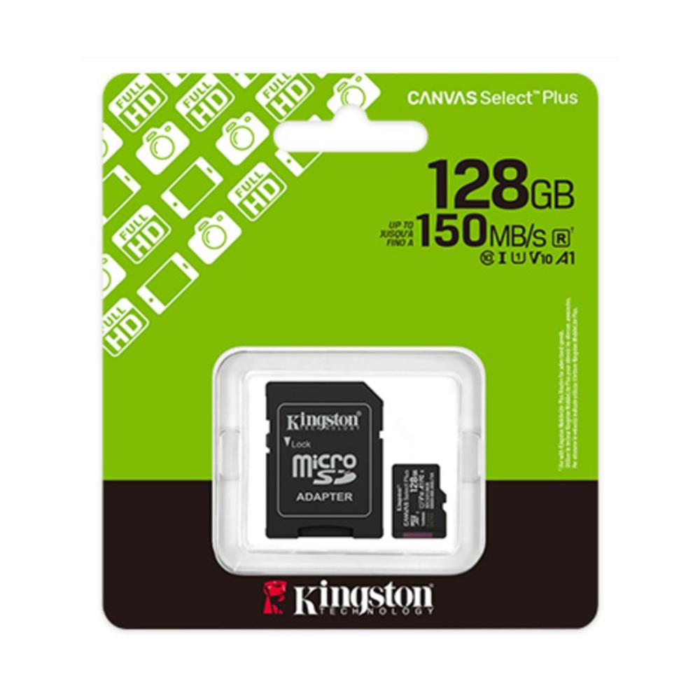 Memoria MicroSD Kingston SDCS3/128GB Canvas Select Plus 150MB/s Clase 10