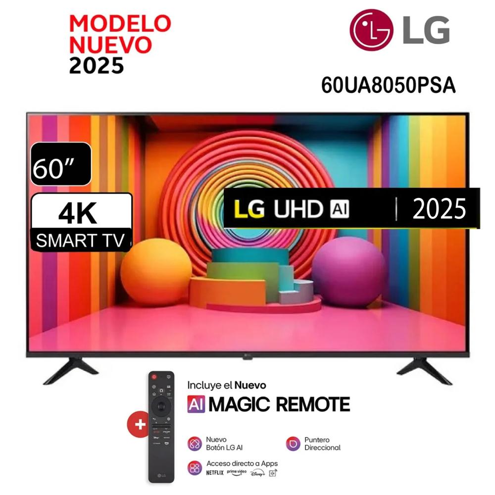 Televisor LG 60"" Smart UHD 4K Thinq Ai 60UA8050PSA - Nuevo 2025