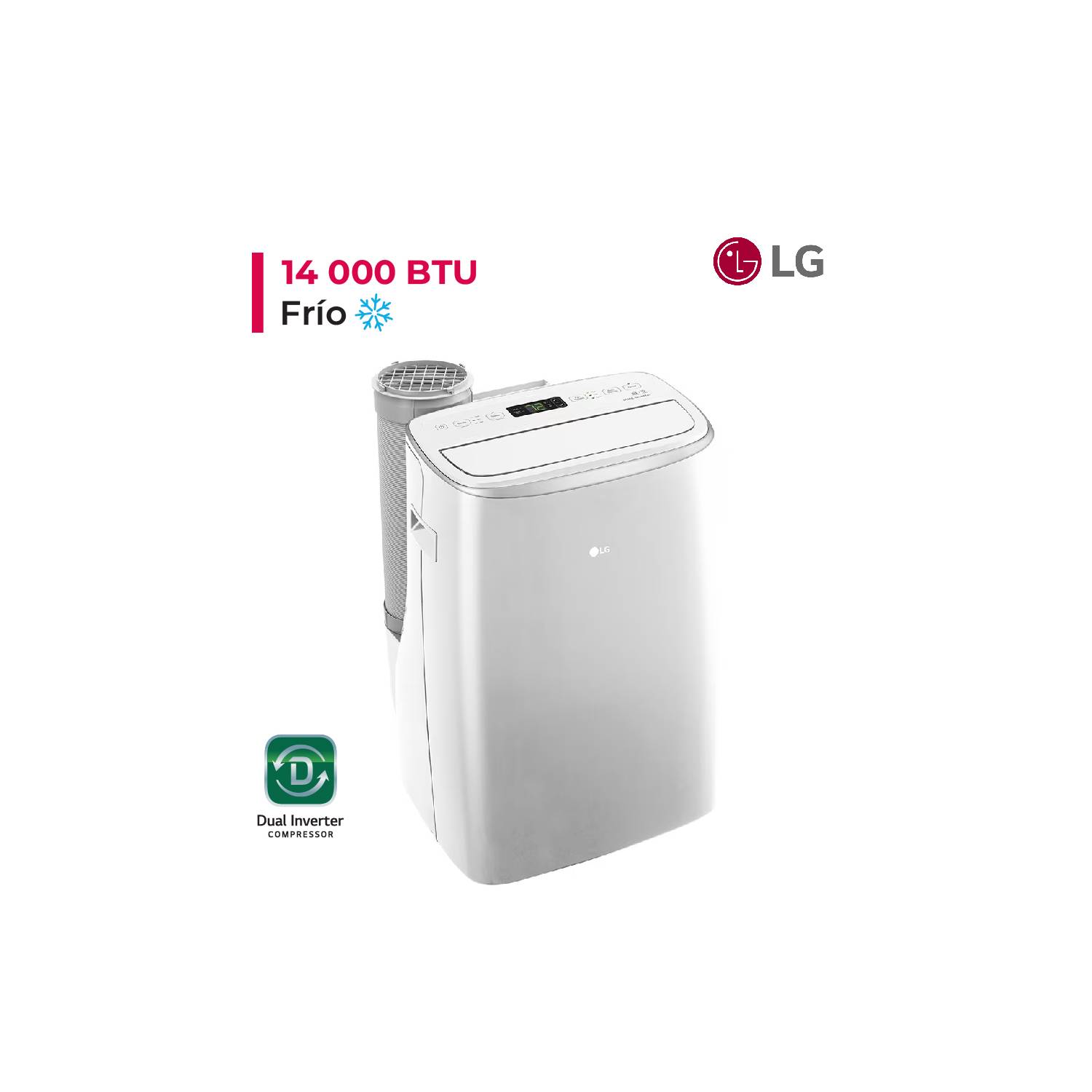 Aire Acondicionado Portatil LG De 14 000 BTU Inverter Frío Solo