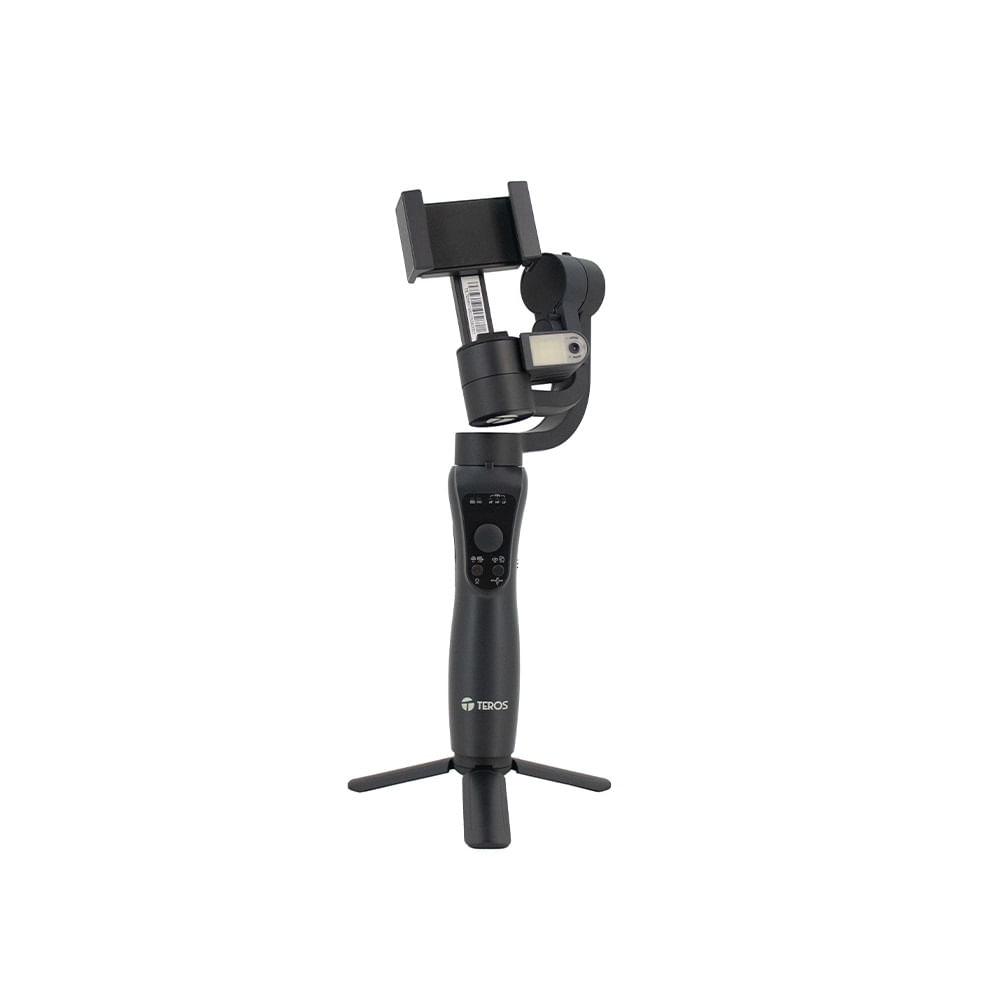 Estabilizador Gimbal TEROS TE-7056N TE7056N de 3 ejes 360 con rastreador IA para teléfonos