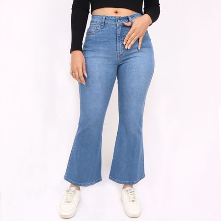 Jeans Mujer Jean Flare Push Up E Kayra Poblet  CIELO 30