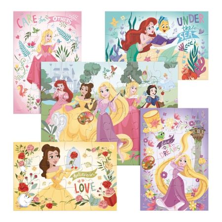 Rompecabezas Disney Princesas 5 En 1