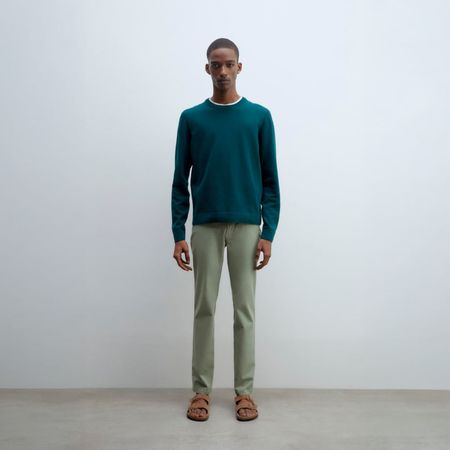 Pantalón Hombre Sfera 5 Bolsillos Slim Verde 42