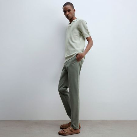 Pantalón Hombre Sfera Chino Slim Verde 42