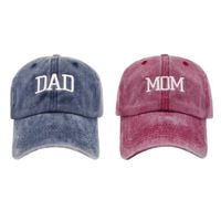 Pack de 2 gorros Dad - Mom Azul y Guinda Peace And Love