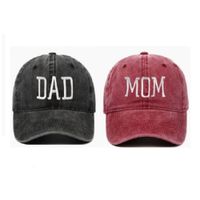 Pack de 2 gorros Dad - Mom Gris y Guinda Peace And Love