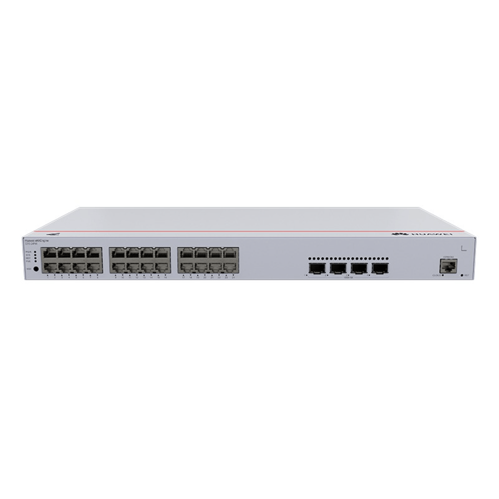 Switch Huawei eKitEngine S310-24P4X, 24PT x 10/100/1000BASE-T(400W PoE+), 4PT x 10GE SFP+