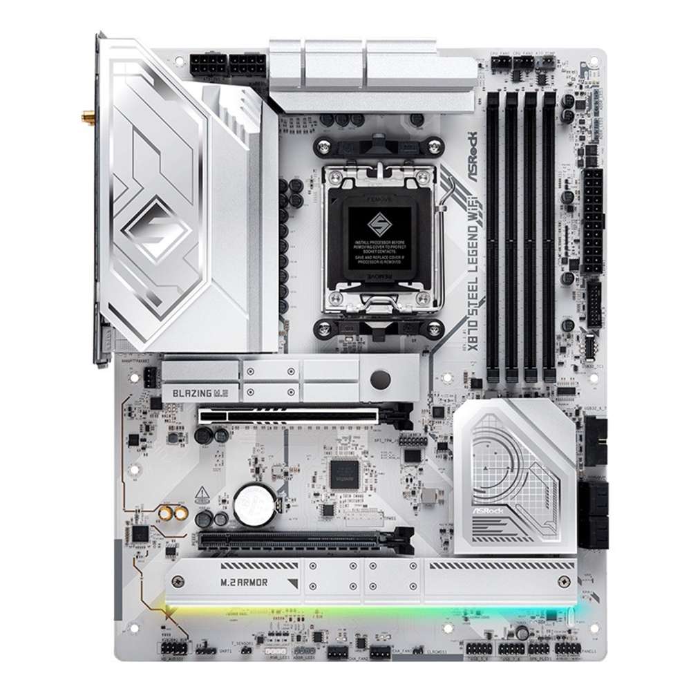 Motherboard ASROCK X870 Steel Legend WiFi, Chipset AMD X870, Socket AMD AM5, ATX