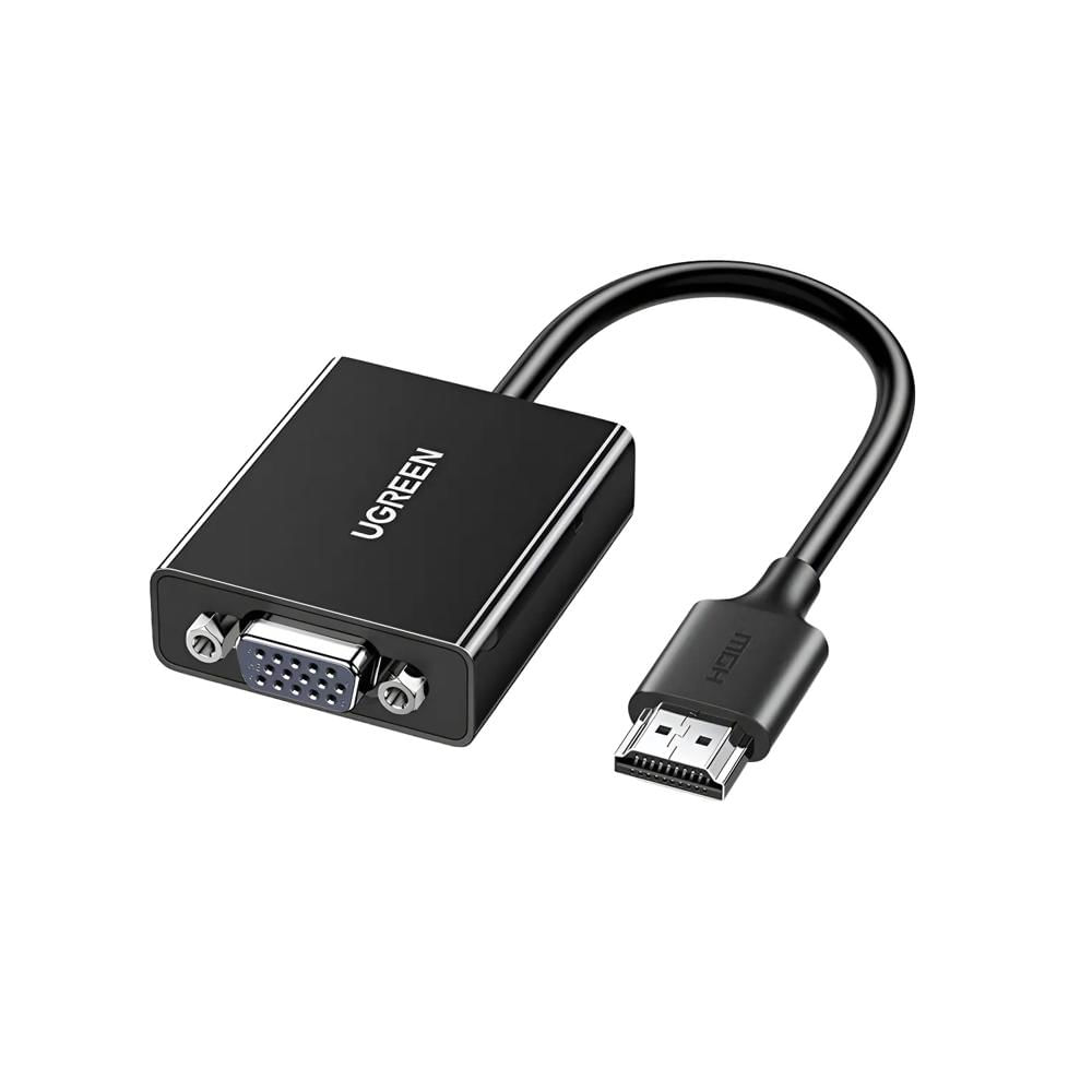 Adaptador Ugreen HDMI a VGA FHD Negro CM611-90813