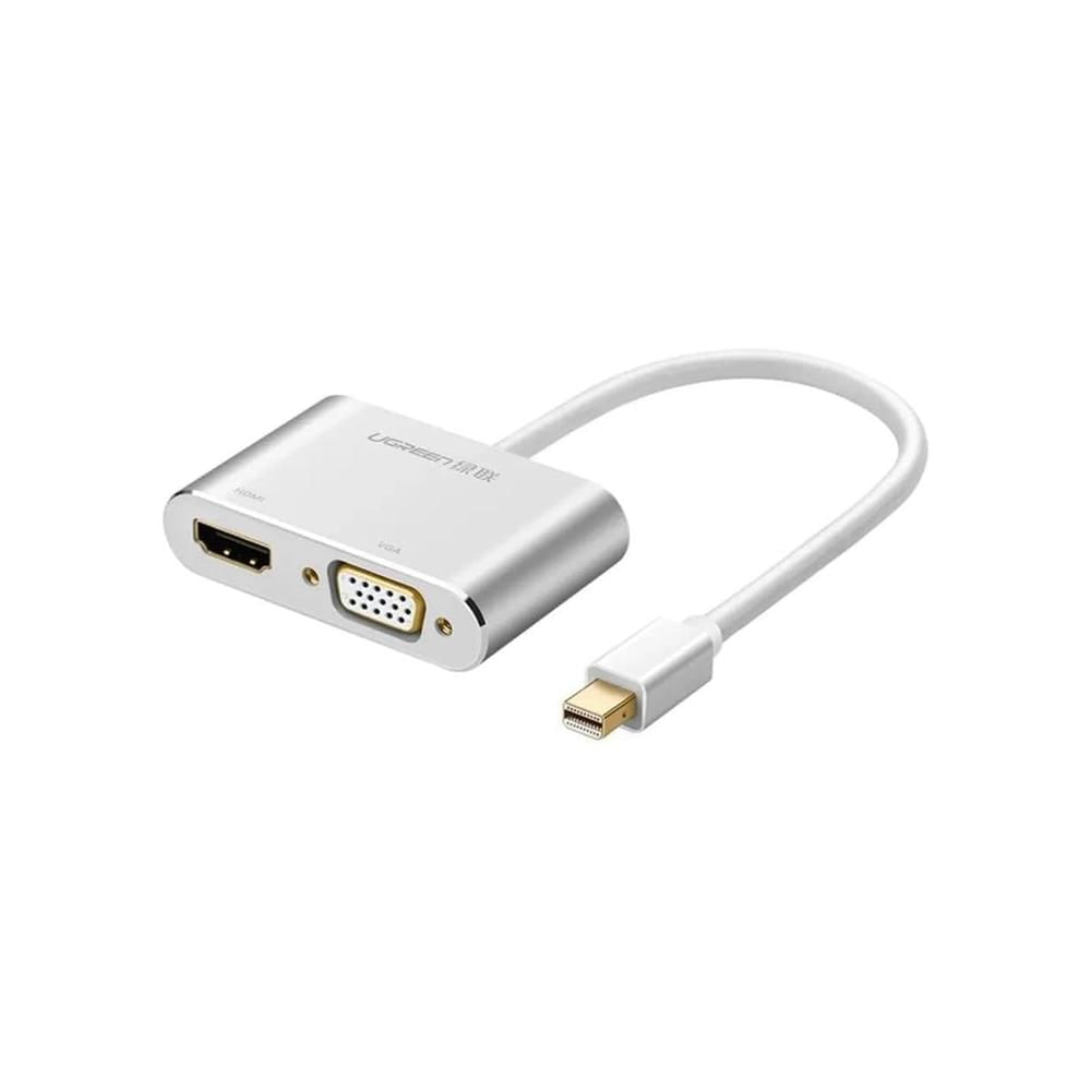 Adaptador Ugreen Mini DP to HDMI + VGA Convertidor Silver MD115 - 20421