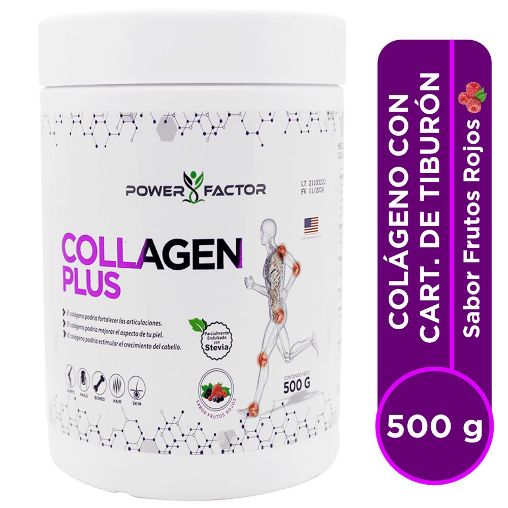 COLÁGENO POWER FACTOR POLVO COLLAGEN PLUS FRASCO 500 G