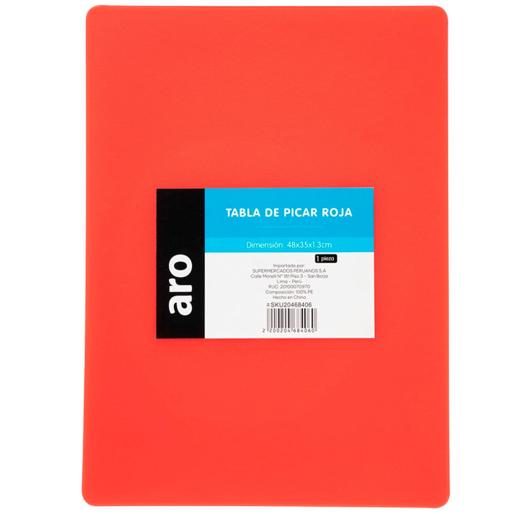 Tabla de Picar ARO 48X35X1.3cm Rojo