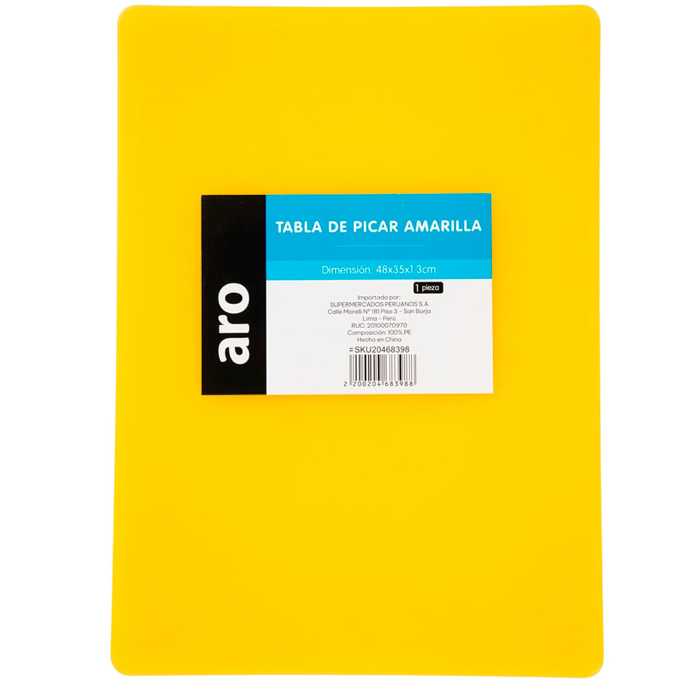 Tabla de Picar ARO 48X35X1.3cm Amarillo