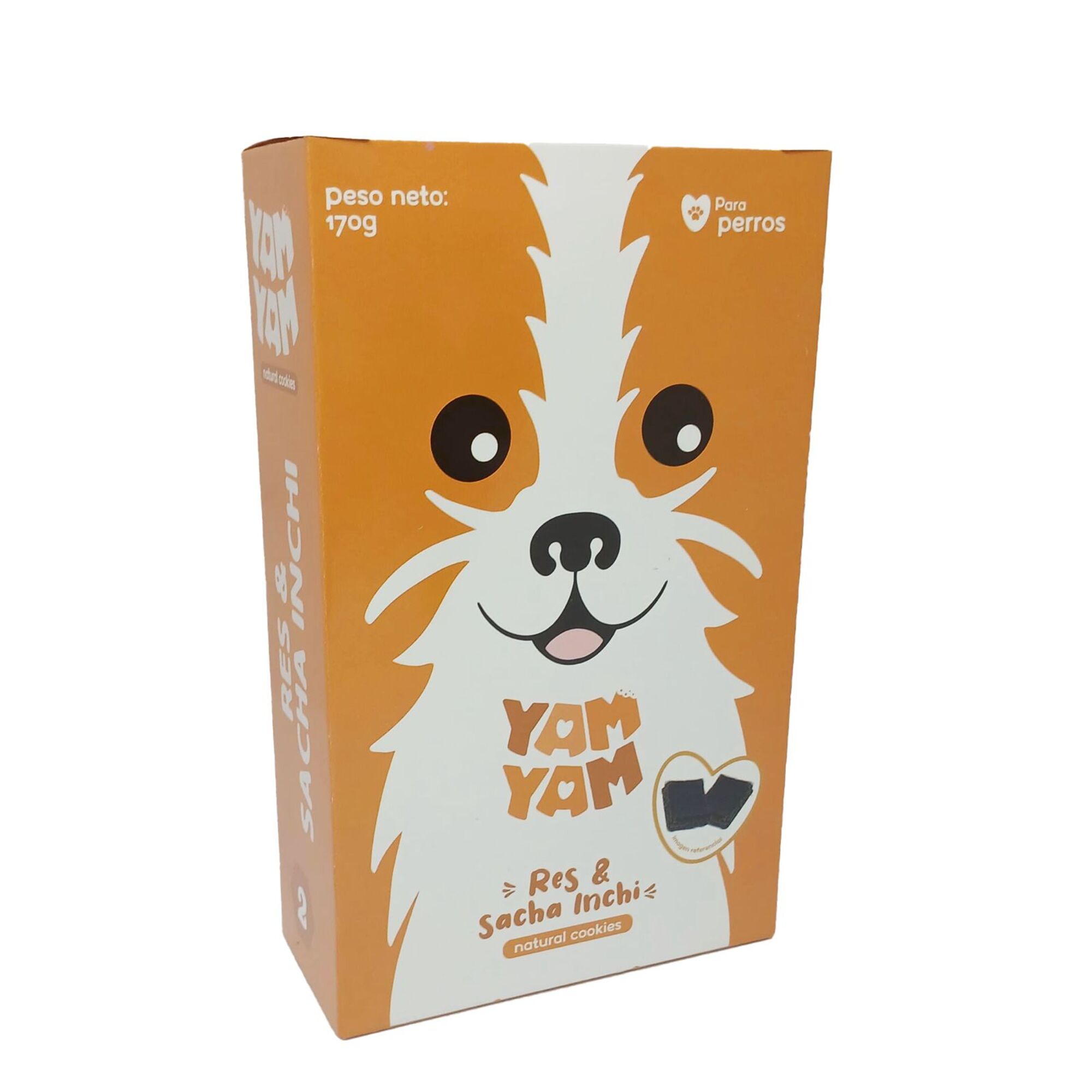 Alimento para Perro YAM YAM Snack Adulto Sabor Res y Sacha Inchi Caja 170g