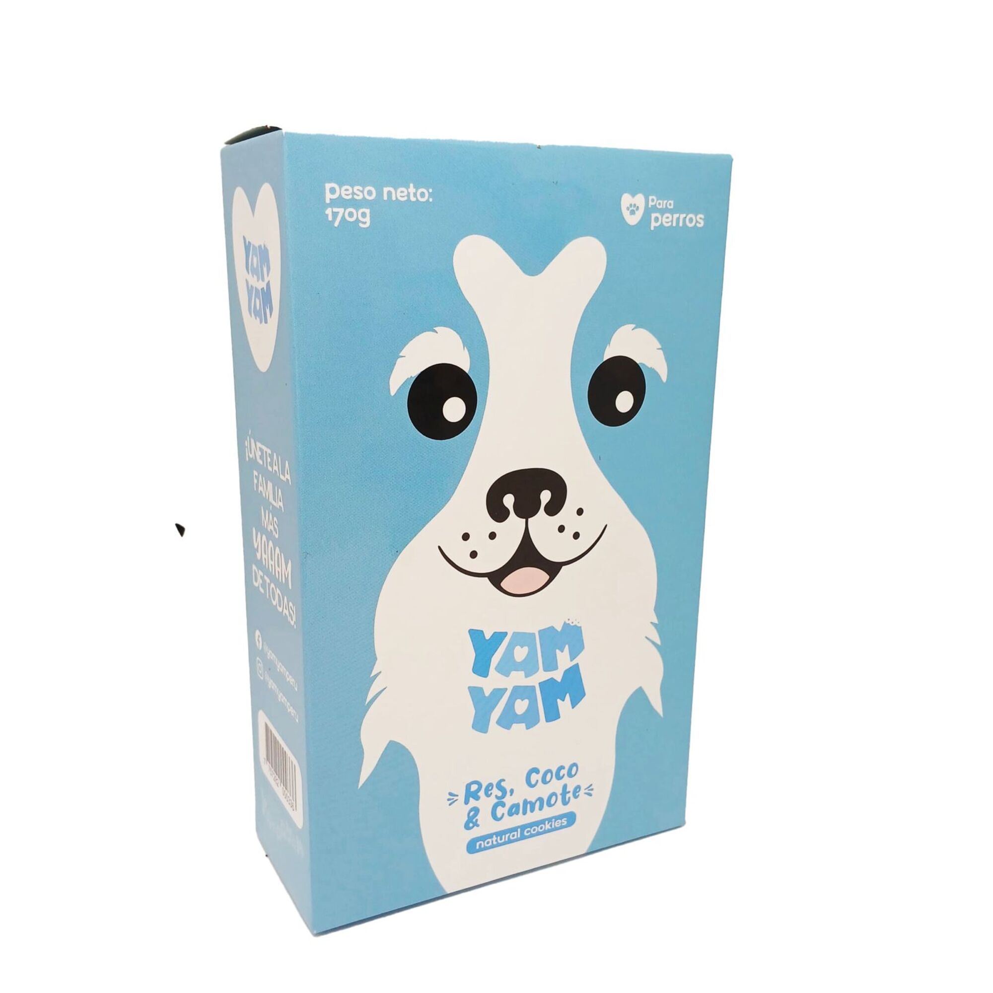 Alimento para Perro YAM YAM Snack Adulto Sabor Res, Coco y Camote Caja 170g