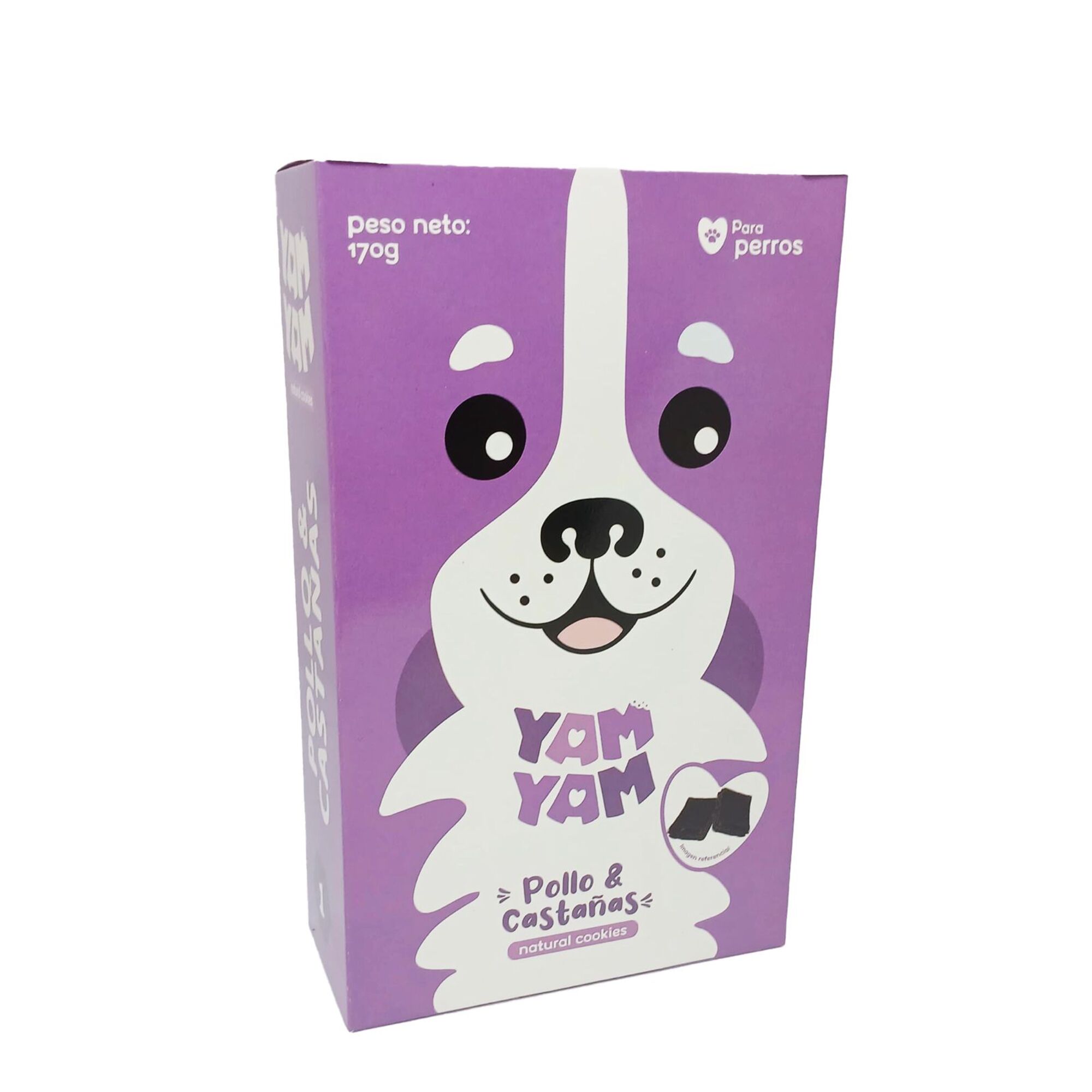 Alimento para Perro YAM YAM Snack Adulto Sabor Pollo y Castañas Caja 170g