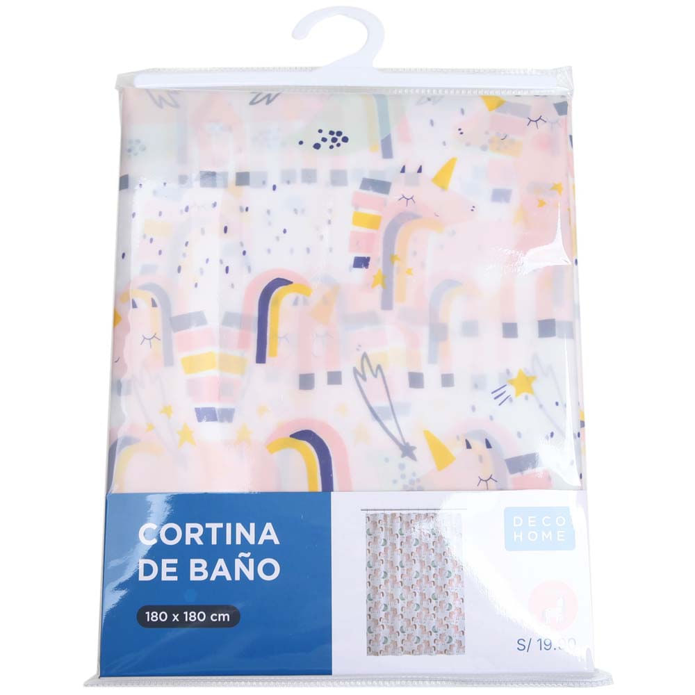 Cortina de Baño DECO HOME Unicorn