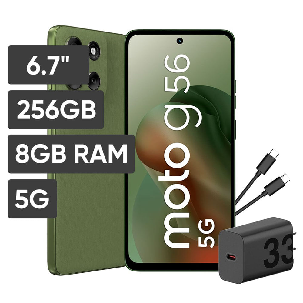Smartphone MOTOROLA G56 6.7"" 8GB 256GB 50MP + 8MP Verde