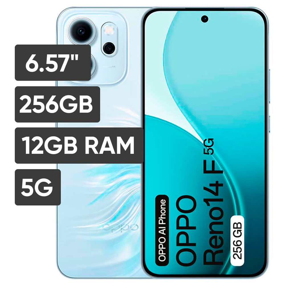 Smartphone OPPO Reno 14F 6.57"" 12GB 256GB Azul Ópalo