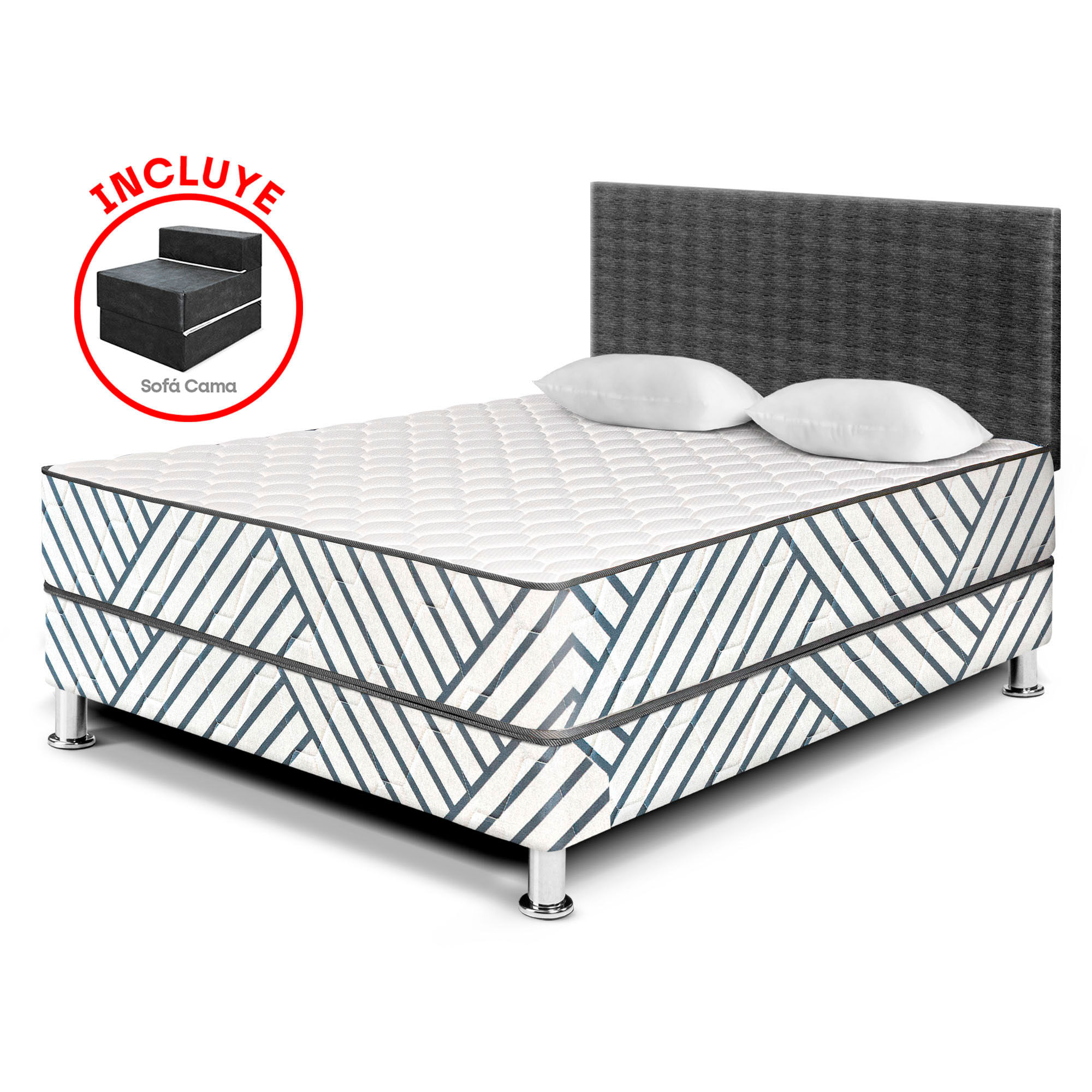 Dormitorio VIVA HOME Palmera 2 Plazas+Sofa Cama