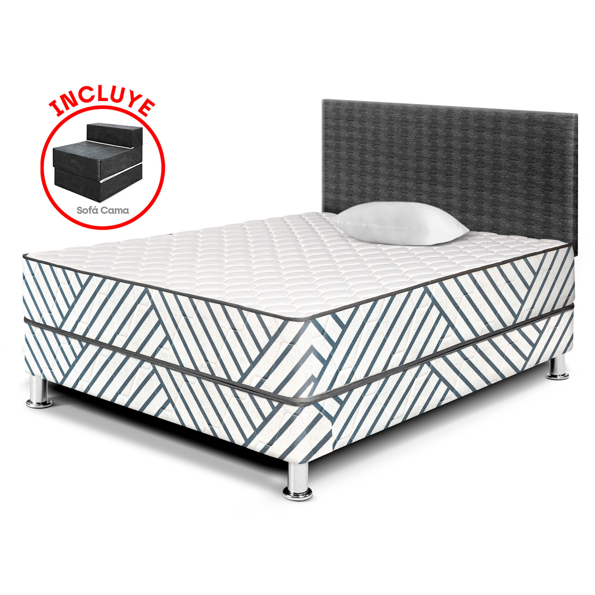 Dormitorio VIVA HOME Palmera 1.5 Plazas+Sofa Cama