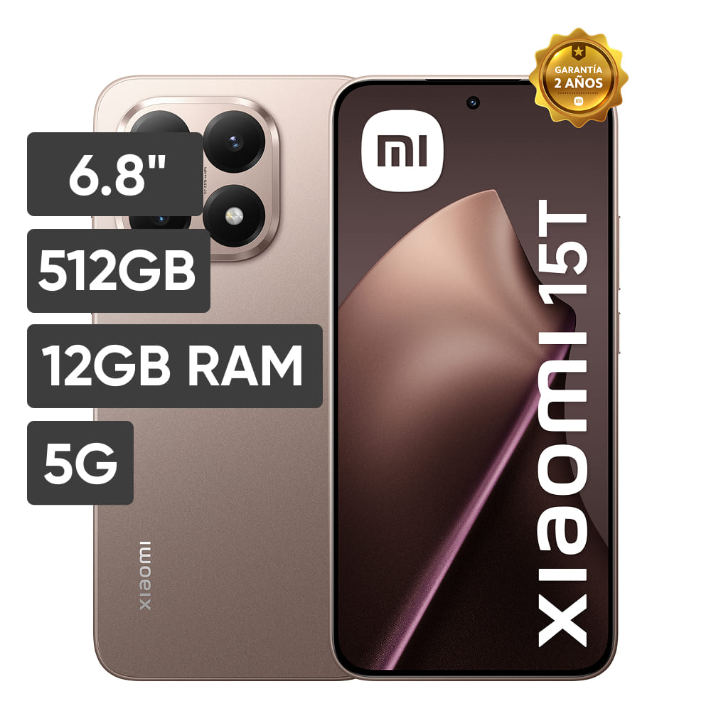 Smartphone XIAOMI 15T 6.8"" 12GB 512GB Leica 50MP + 50MP + 12MP Rose Gold