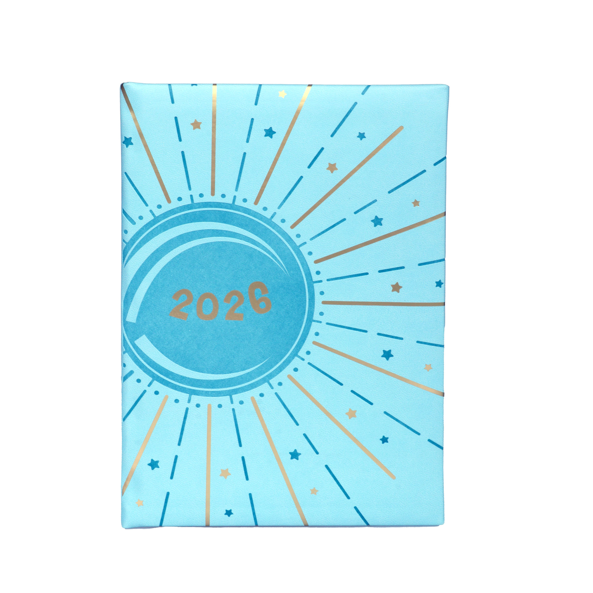 Agenda 2026 verano celeste con lápiz ARTESCO