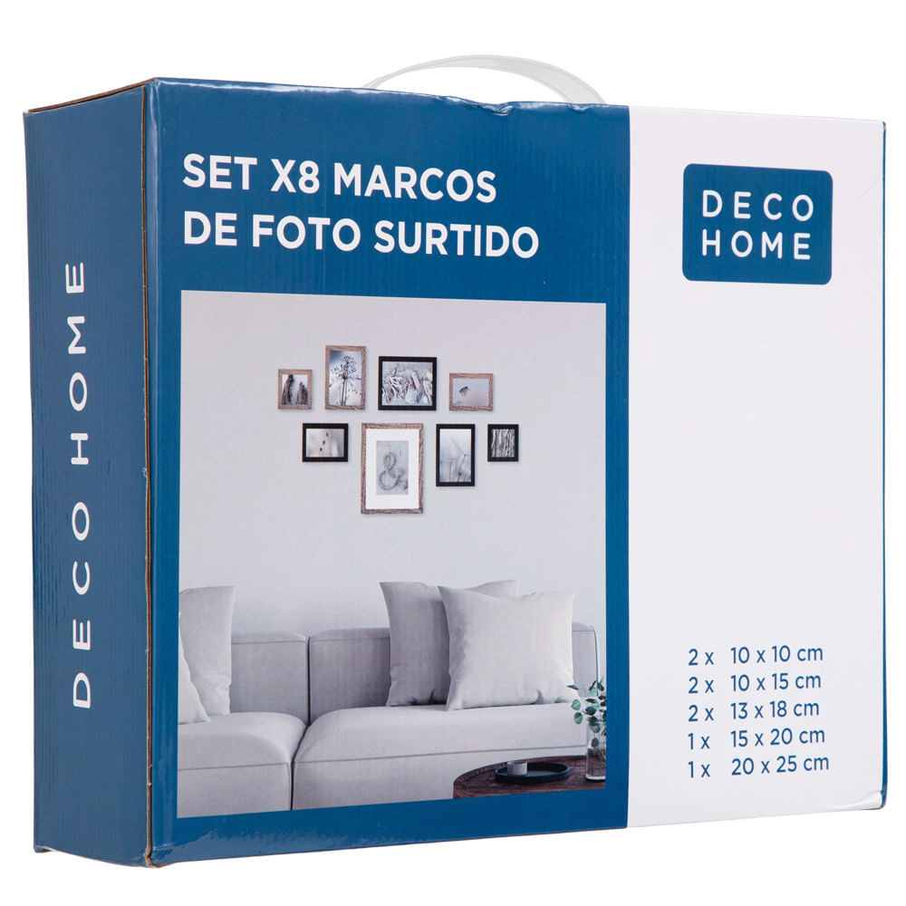 Set DECO HOME X8 Marcos De Foto Surtido (Modelos Aleatorios)