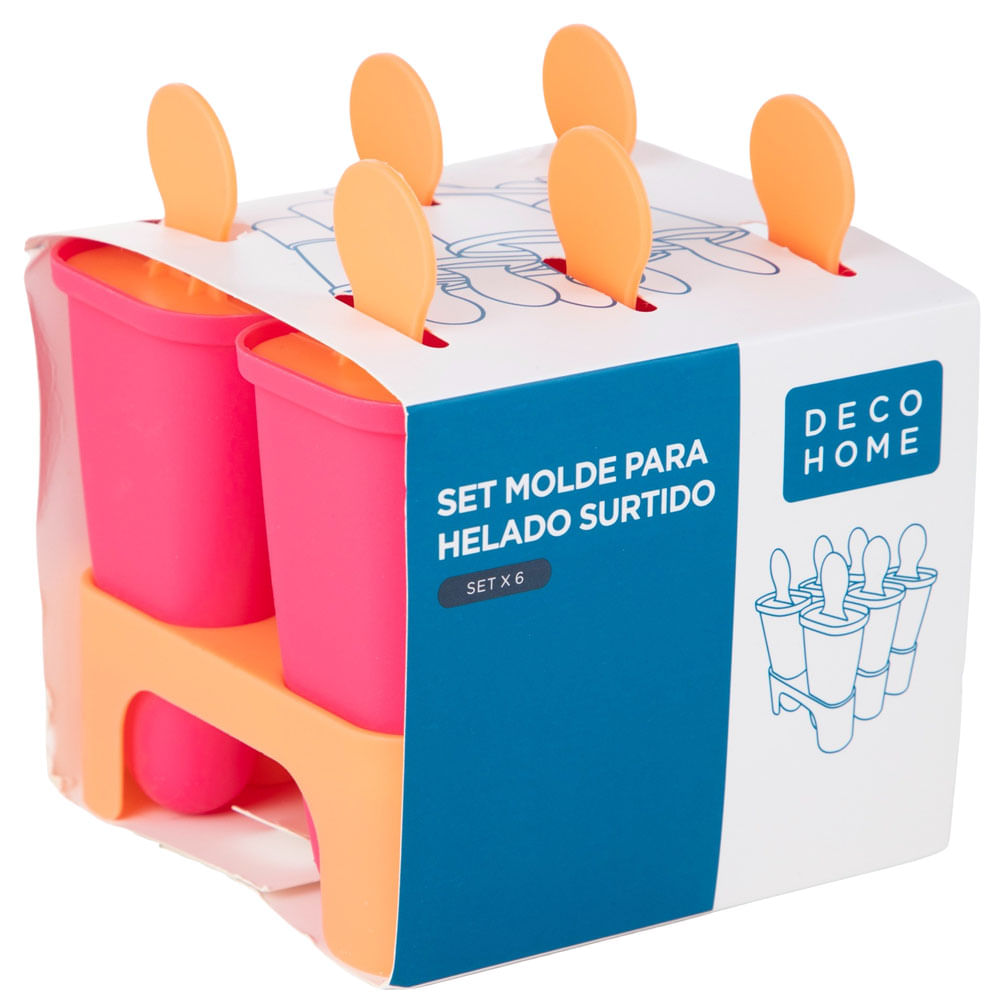 Set DECO HOME Molde Para Helado Surt (Modelos Aleatorios)