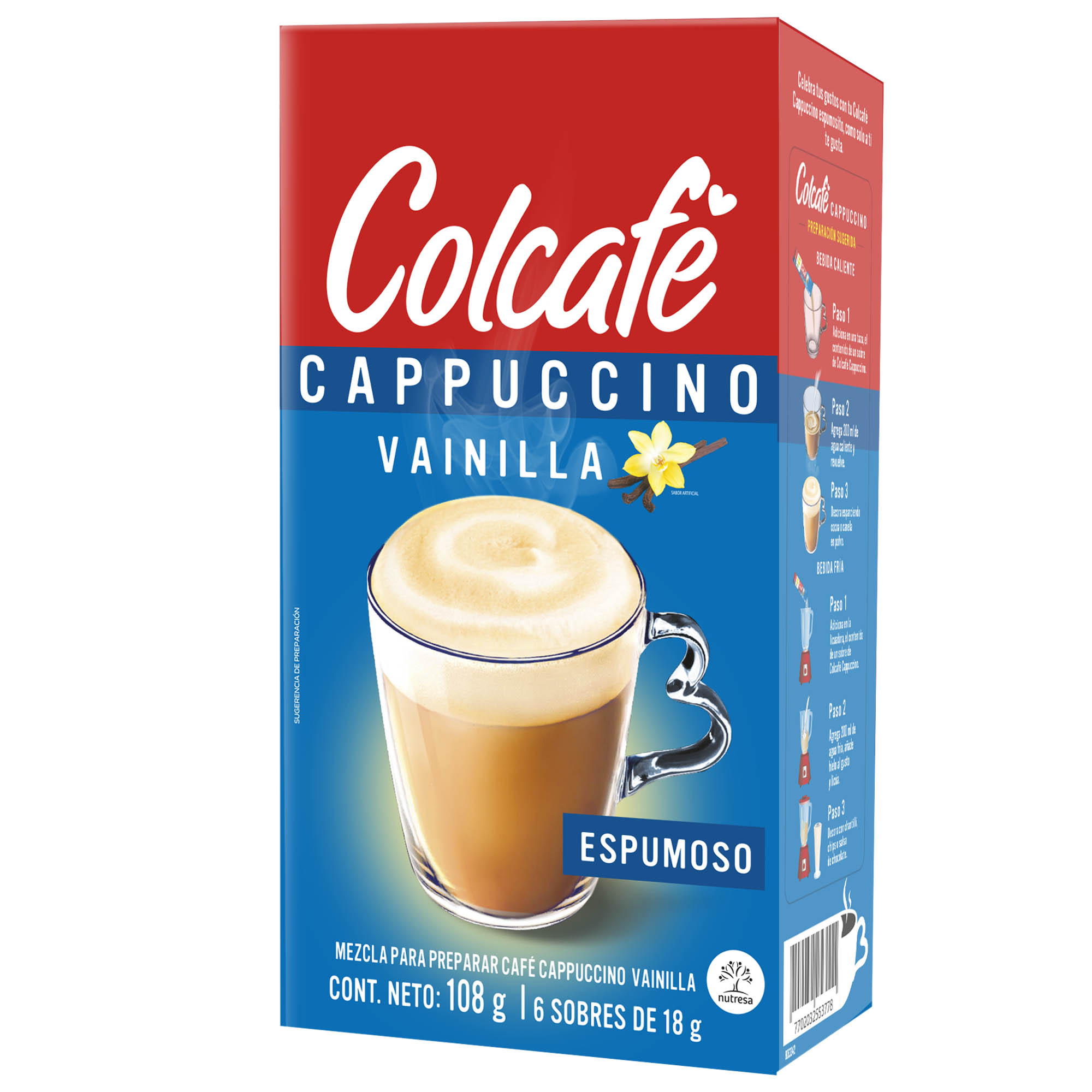 Mezcla para Preparar Café COLCAFÉ Capuccino Vainilla Caja 108g